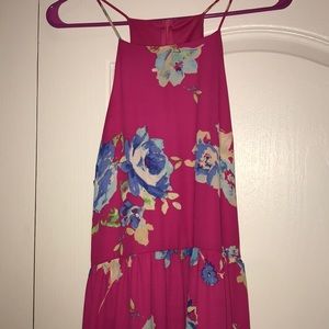Floral Pink Maxi Dress